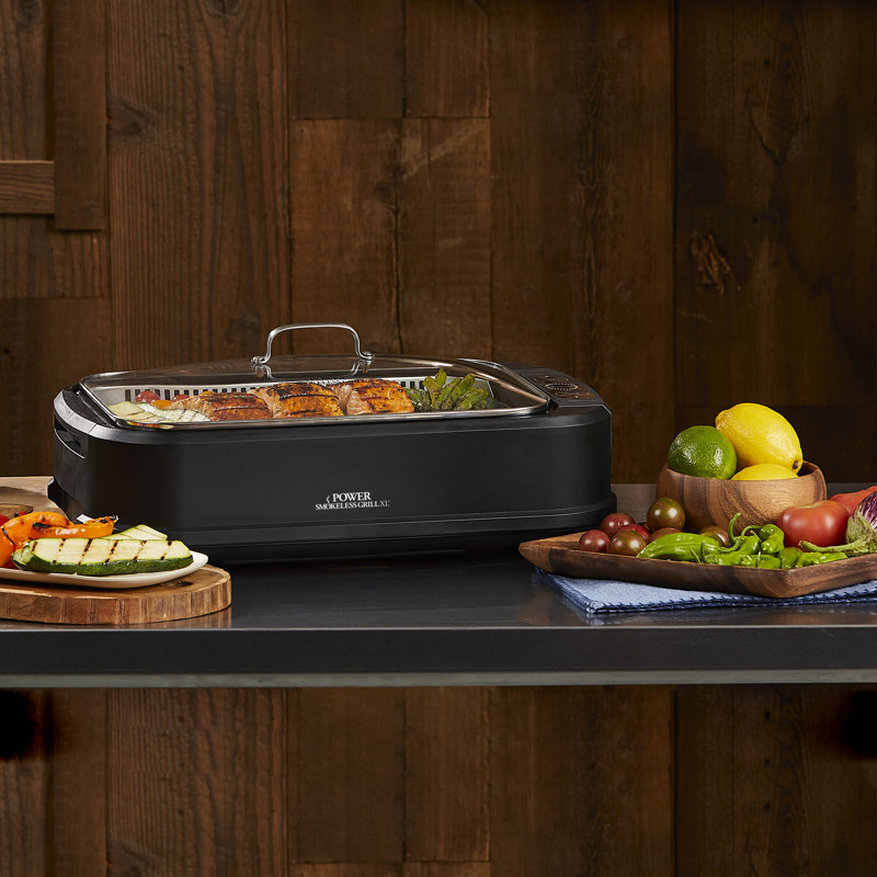 PowerXL Non Stick Electric Grill and Griddle with Glass Lid & Reviews